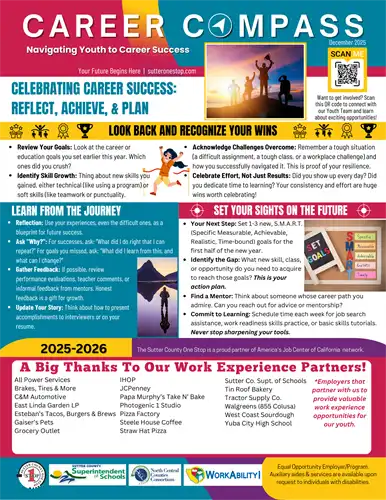 various bold colors and the words Career Compass.