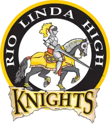 rio linda high school knights school logo.