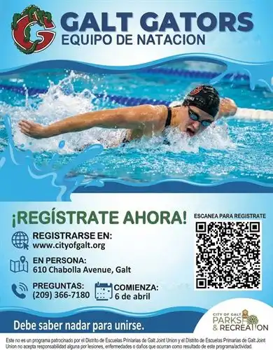 Galt Gator REcreational Swim Team Flyer - Spanish