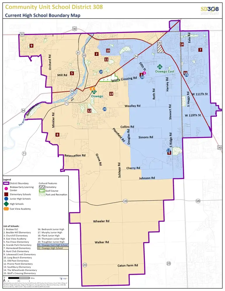 SD 308 High School Boundary Map Updated September 2026