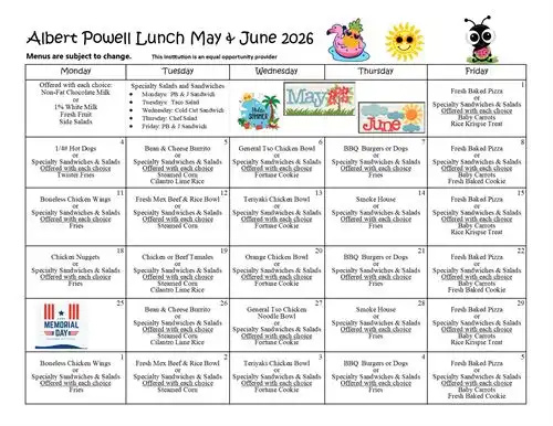 AP Lunch May & June 2026